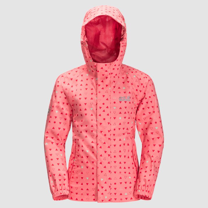 Jack Wolfskin Kids Tucan Dotted Hardshell Jacket Coral 796103WRQ